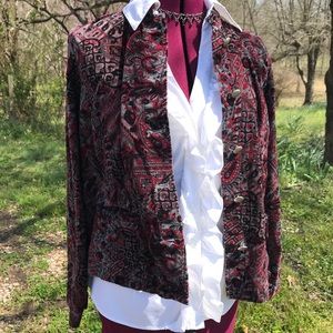 Charter Club Top / Jacket Printed Velvet